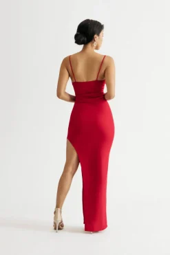 Tobi A Thing Called Love Black Side Slit Maxi Dress