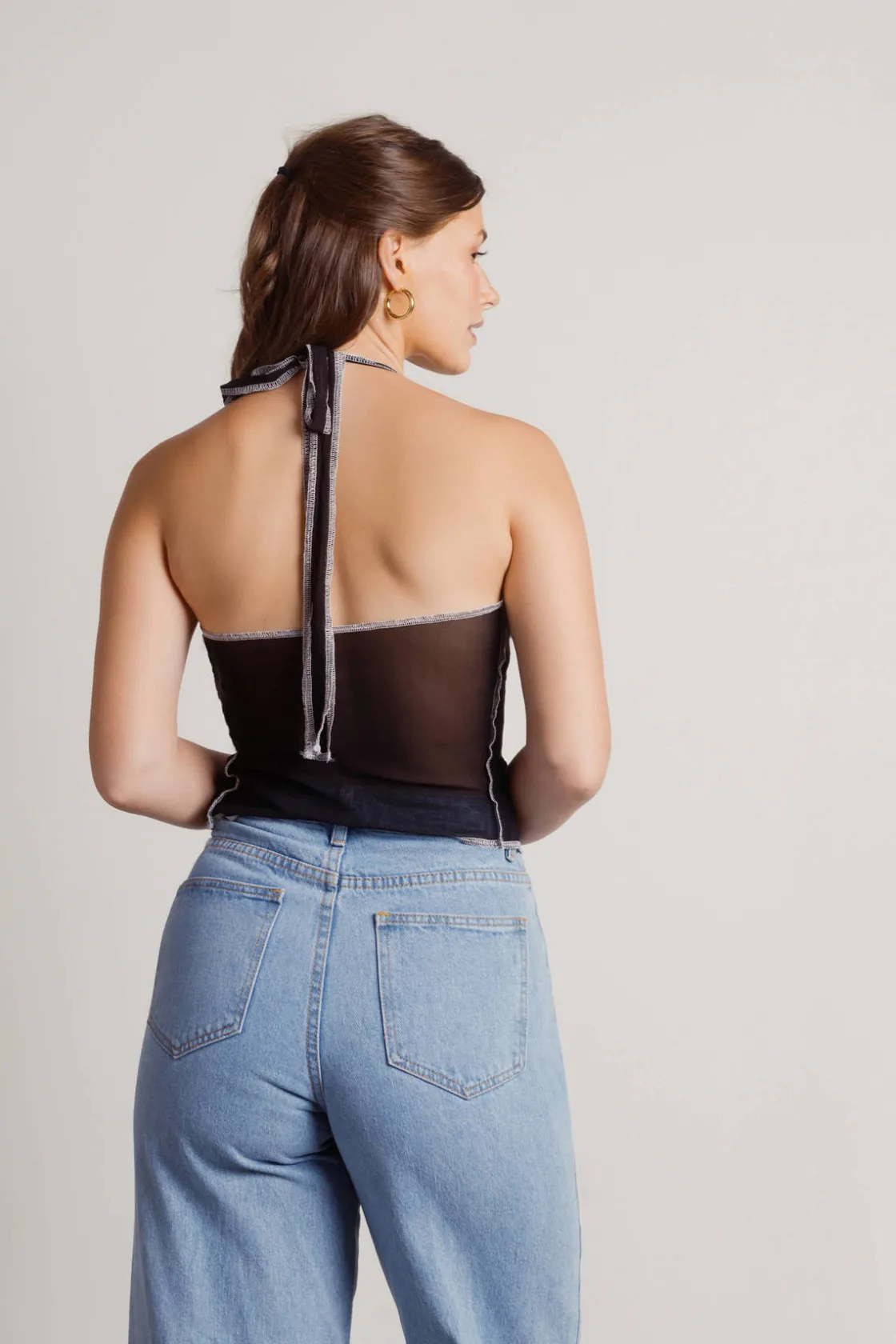 Tobi A Time Before Crop Top - Black