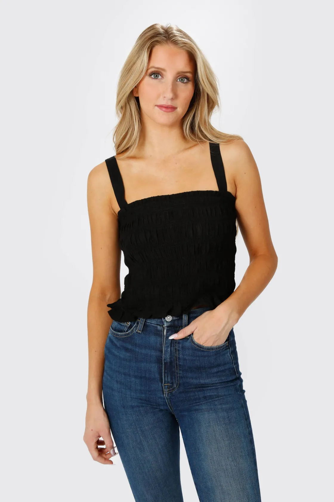 Tobi Adele Smocked Top -