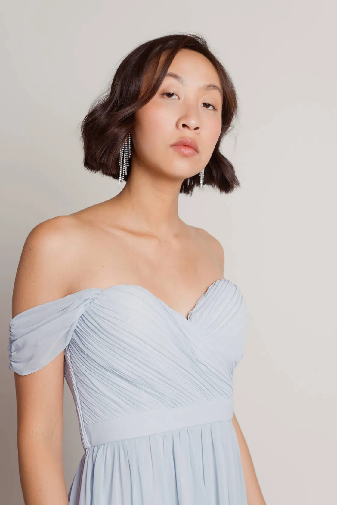 Tobi Adrienne Off The Shoulder Sweetheart Maxi Dress - Ivory