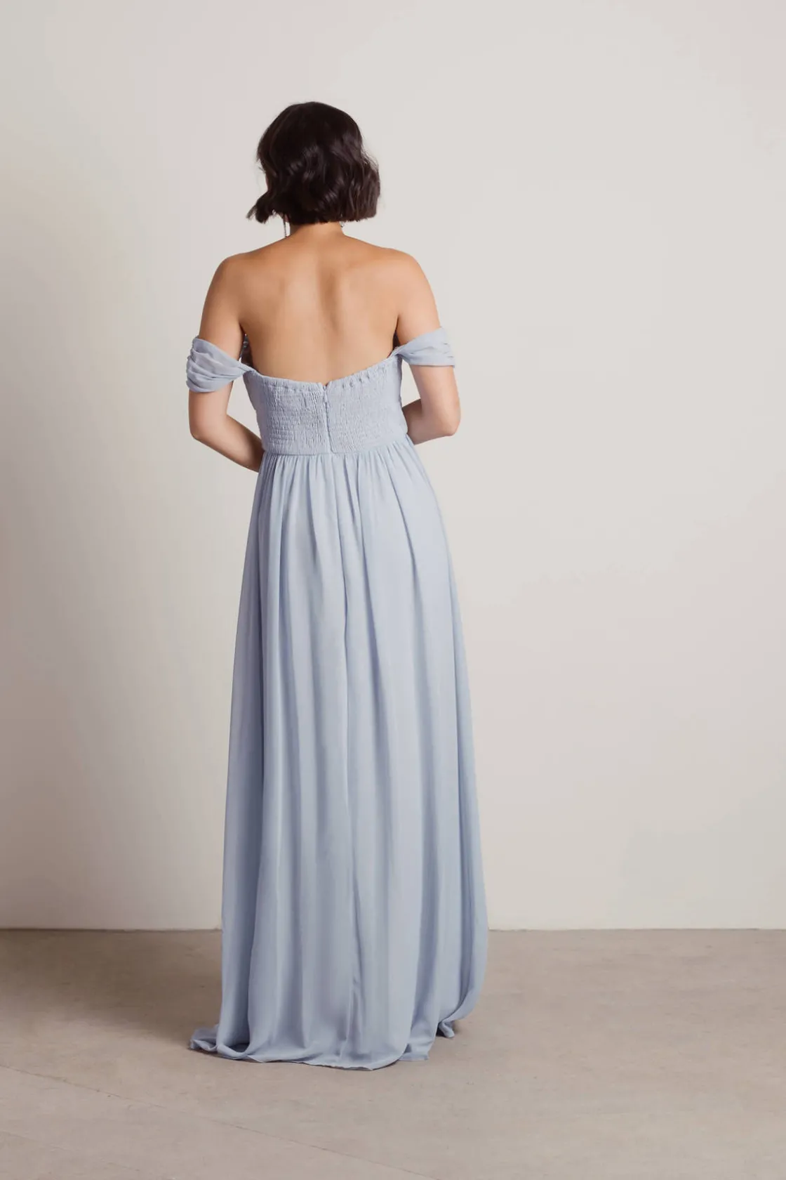 Tobi Adrienne Off The Shoulder Sweetheart Maxi Dress - Ivory