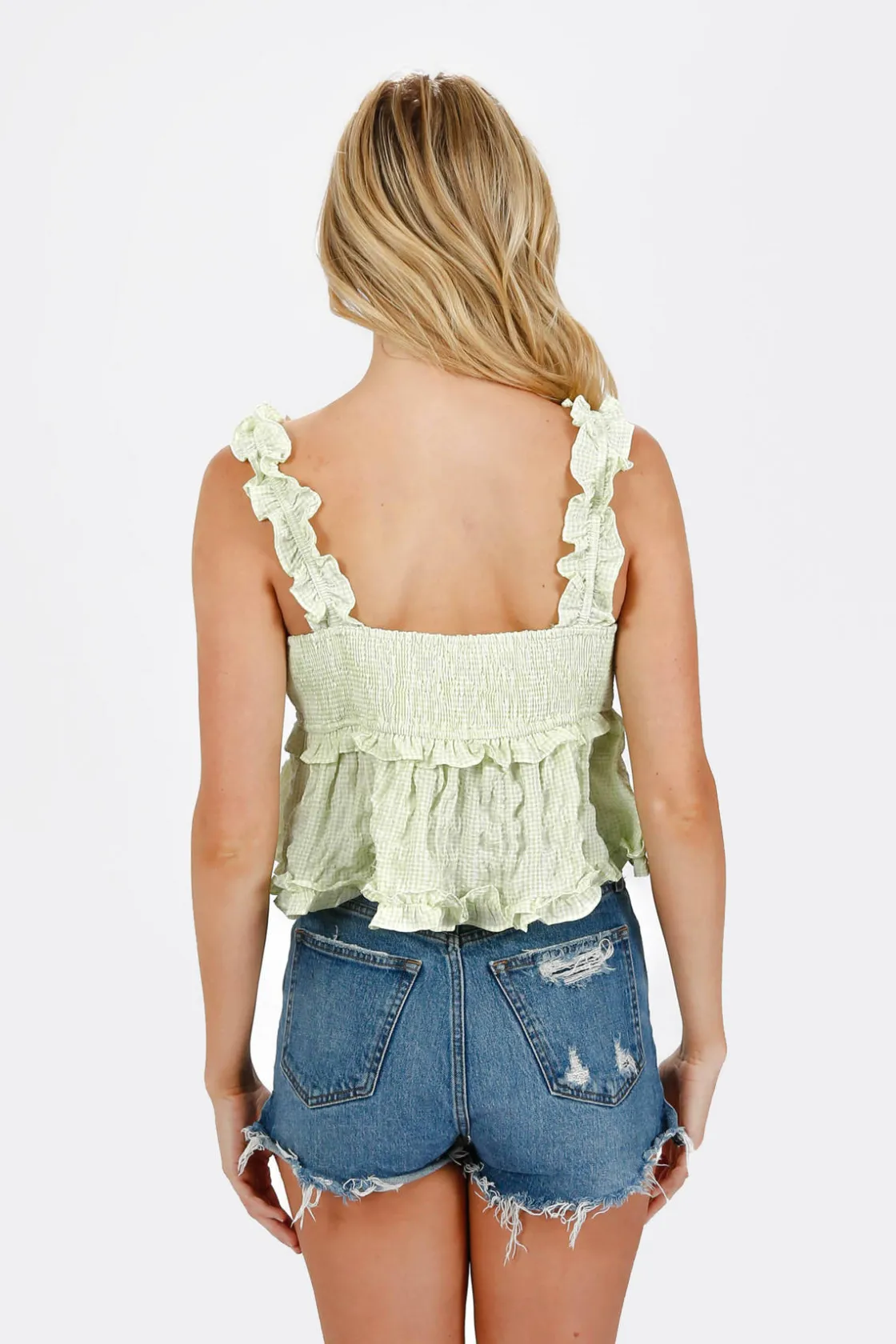 Tobi Aerith Gingham Blouse -