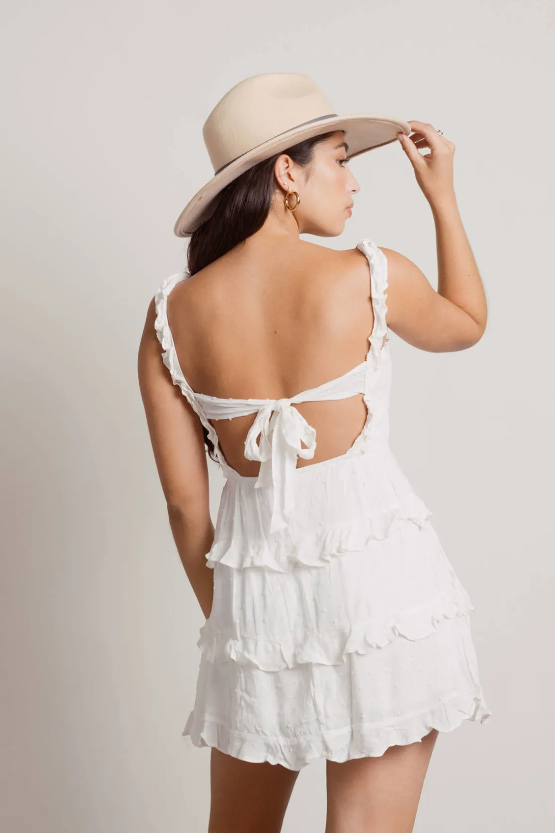 Tobi Aiko Smocked Skater Mini Dress -