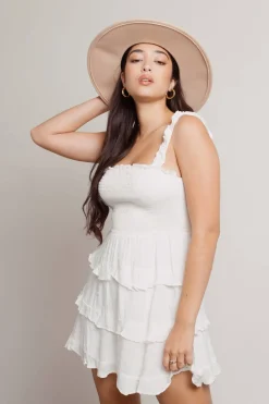 Tobi Aiko Smocked Skater Mini Dress -
