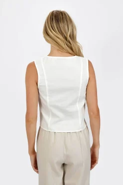 Tobi Aires Linen Vest -