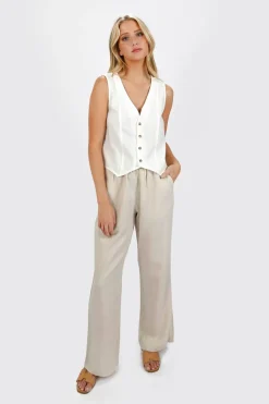 Tobi Aires Linen Vest -
