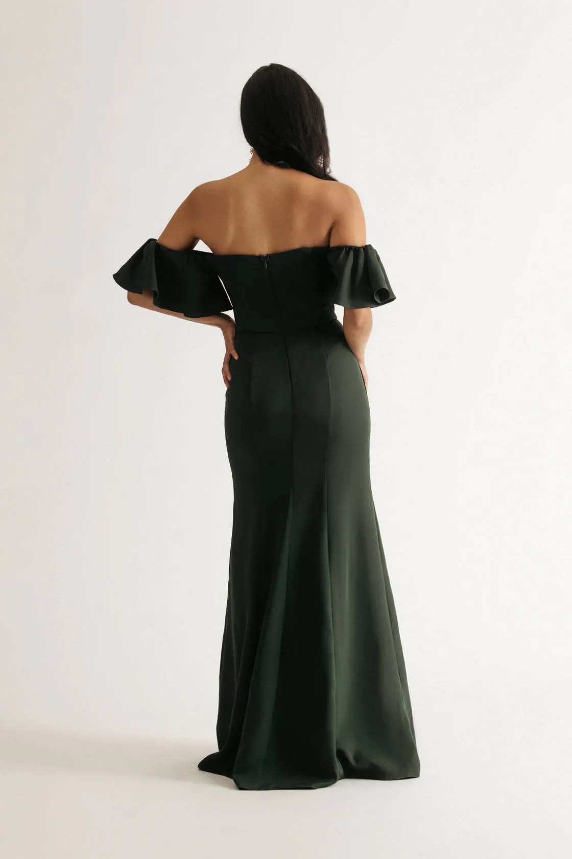 Tobi Alara Ruffle Off The Shoulder Maxi Dress -