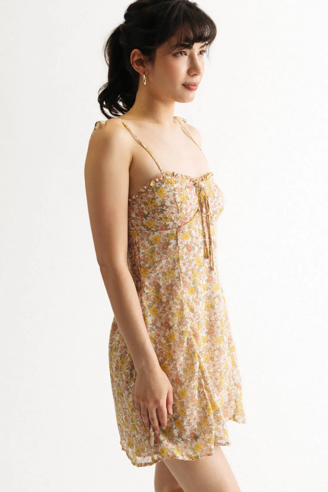 Tobi Aliana Floral Sundress Mini Dress -