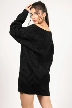 Tobi Alise Knit Off The Shoulder Mini Dress -