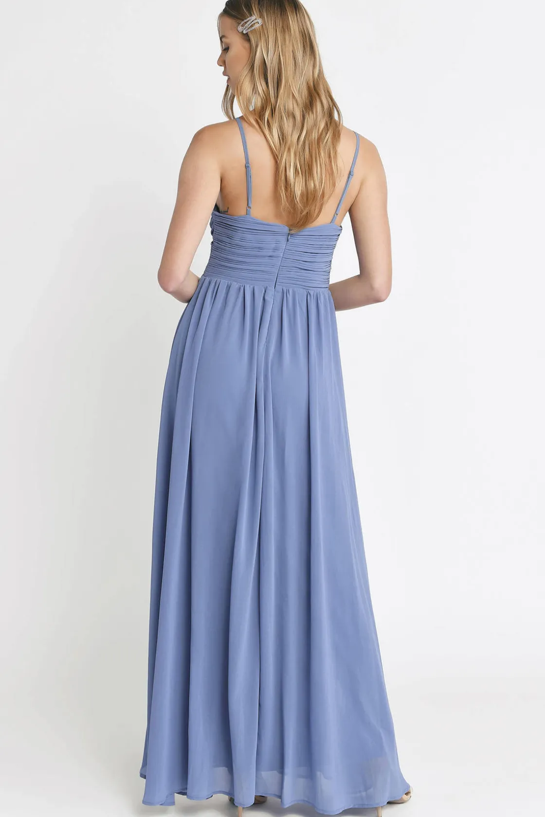 Tobi All About Tonight Surplice Empire Maxi Dress - Taupe