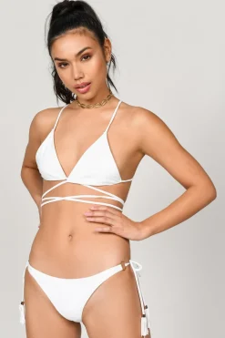 Tobi All I Have Side Ties Bikini Bottom - White