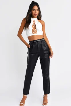Tobi All Night Crop Top - White