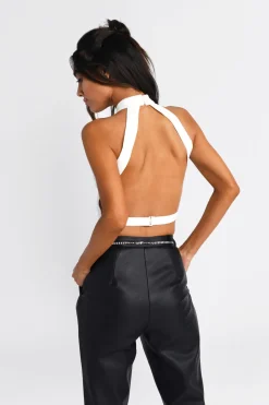 Tobi All Night Crop Top - White
