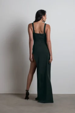 Tobi All Over Me Corset High Slit Maxi Dress - Sky Blue