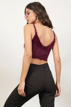 Tobi All That Fuzz Crop Top -
