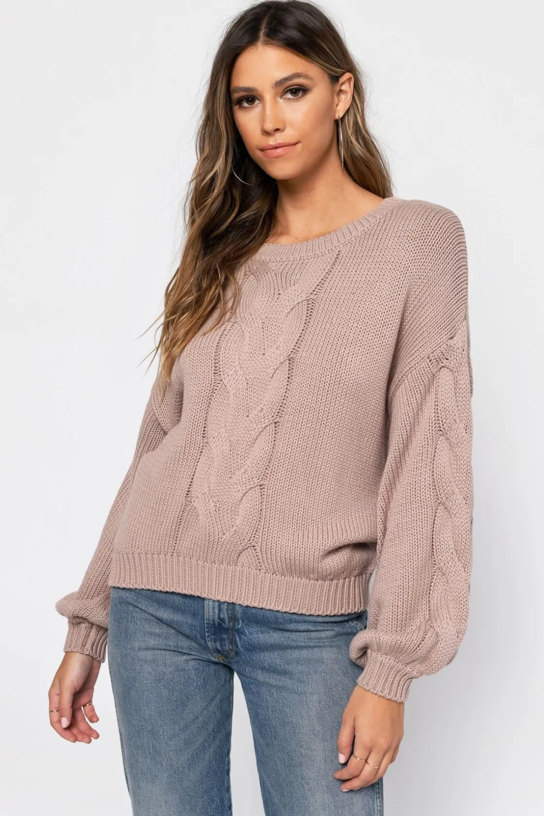Tobi All The Feels Knit Sweater - Beige