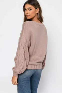 Tobi All The Feels Knit Sweater - Beige