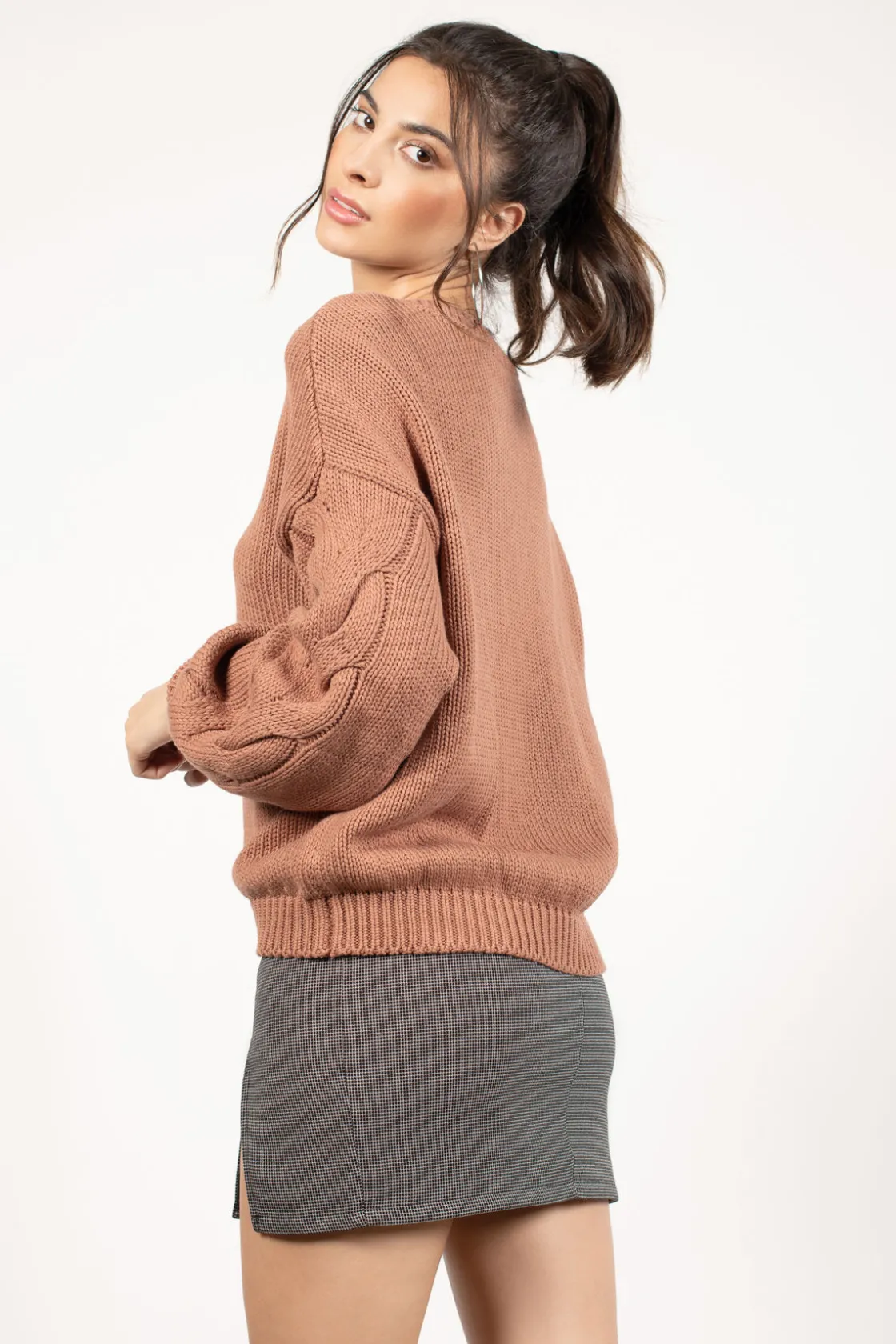 Tobi All The Feels Knit Sweater - Beige