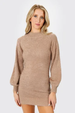 Tobi All The Hugs Fuzzy Sweater Mini Dress -