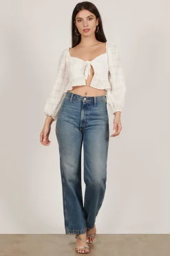 Tobi Ally Front Tie Blouse -