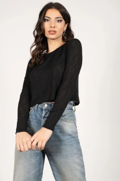 Tobi Ally Ribbed Sweatshirt -