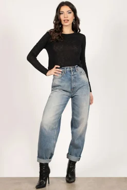 Tobi Ally Ribbed Sweatshirt -