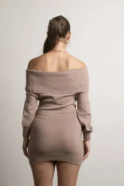 Tobi Allyson Ribbed Knit Sweater Mini Dress -