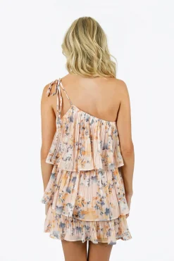 Tobi Alona One Shoulder Floral Mini Dress -