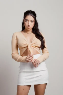 Tobi Always Here Front Tie Sweater -