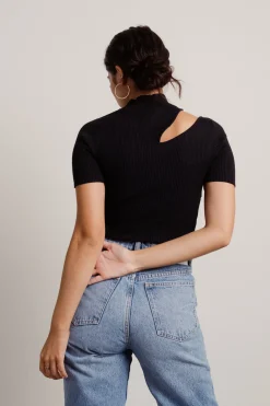 Tobi Alyah Cutout Sweater Top - White