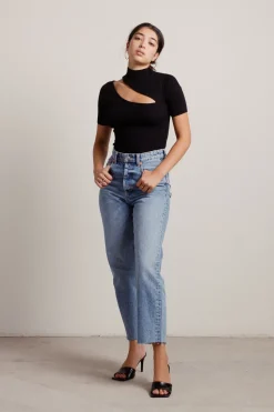 Tobi Alyah Cutout Sweater Top - White