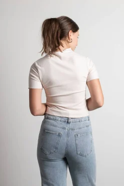 Tobi Amara Exposed Stitch Top - Nude