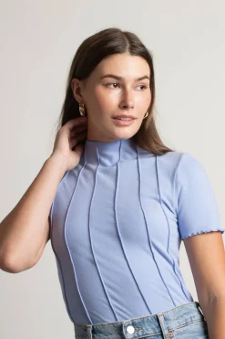 Tobi Amara Exposed Stitch Top - Nude