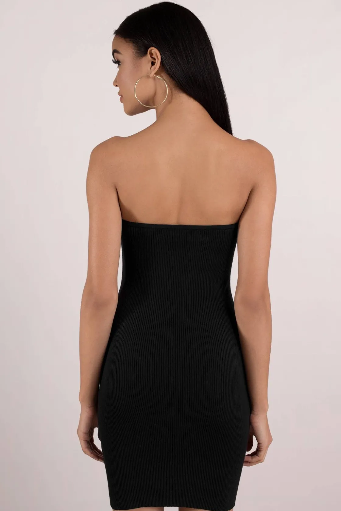 Tobi Ambitions Strapless Cutout Mini Dress - Black