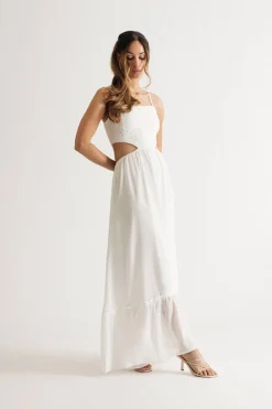 Tobi Angel Touch Chiffon Cutout Maxi Dress -