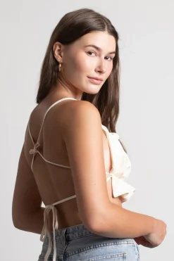 Tobi Angelic Crop Top - Ecru