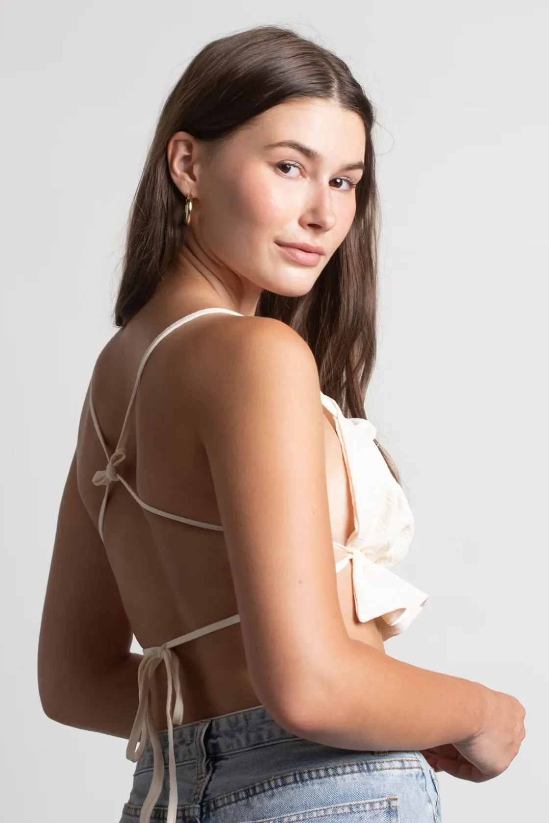 Tobi Angelic Crop Top - Ecru