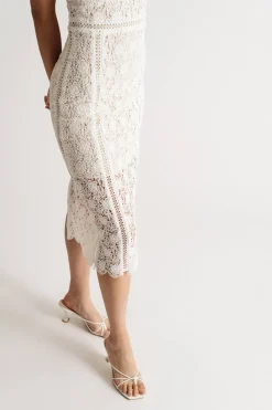 Tobi Annalynn Lace Back Slit Midi Dress -