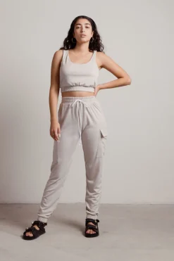 Tobi Another Listen Crop Top And Sweatpants Lounge Set -