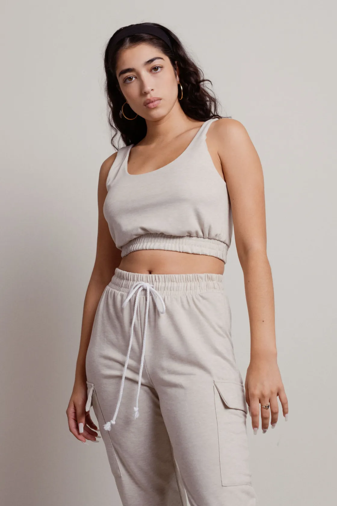 Tobi Another Listen Crop Top And Sweatpants Lounge Set -