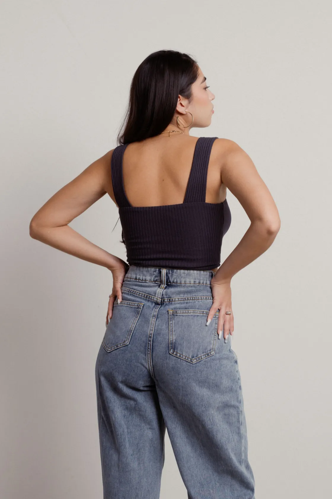 Tobi Another One Tank Top - Charcoal
