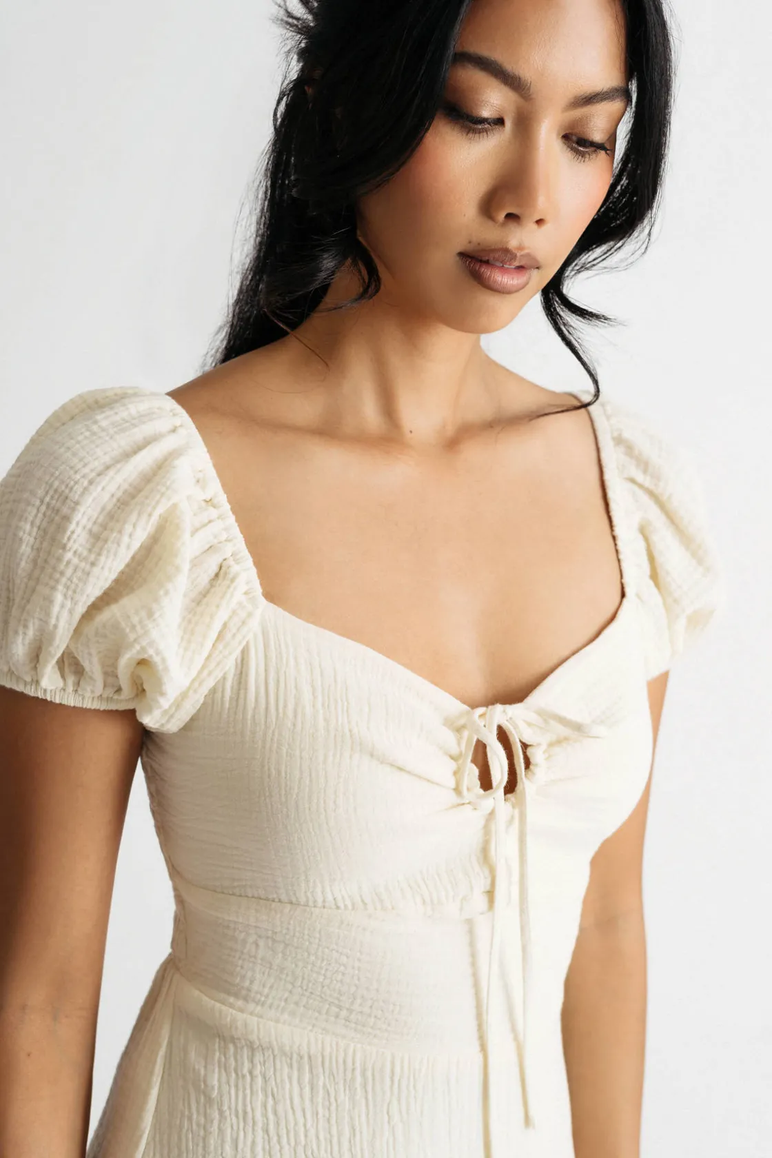 Tobi Another Way Sweetheart Keyhole Skater Mini Dress
