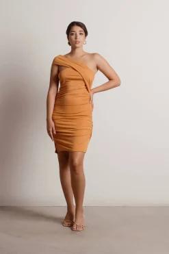 Tobi Anya One Shoulder Ruched Mini Dress -