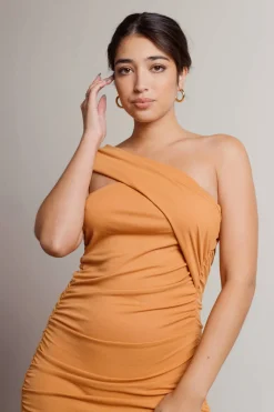 Tobi Anya One Shoulder Ruched Mini Dress -