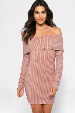 Tobi Aria Off The Shoulder Bodycon Mini Dress -