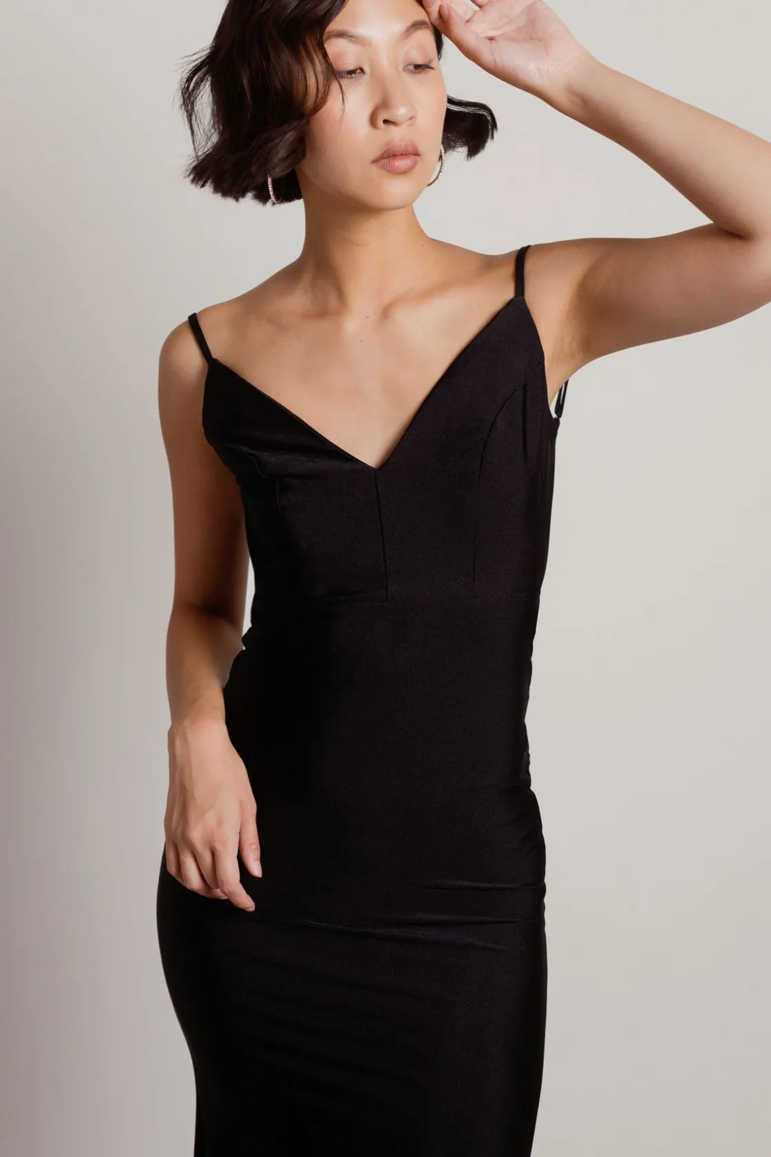 Tobi Ariella Backless Mermaid Maxi Dress - Black