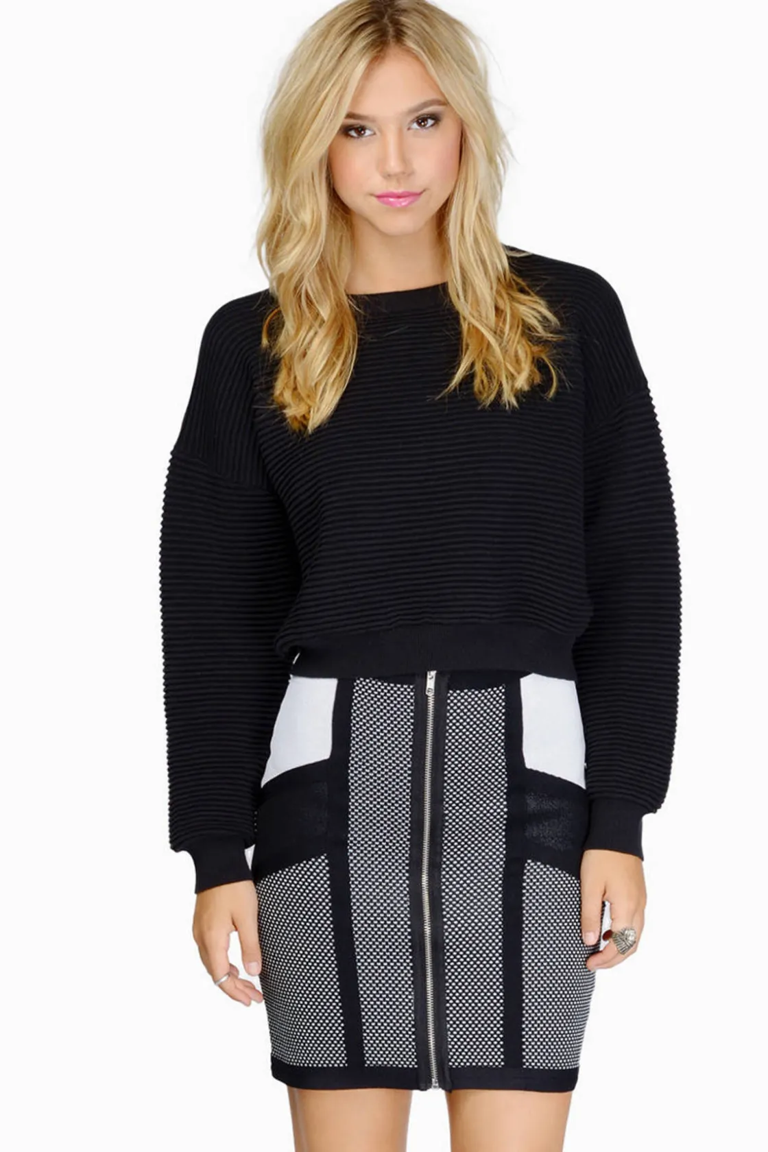 Tobi Around The Block Front Zipper Mini Skirt -