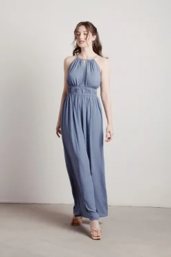 Tobi Ashlee Shirred Waist Jumpsuit -