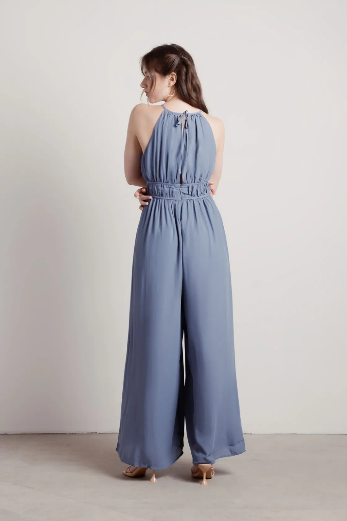 Tobi Ashlee Shirred Waist Jumpsuit -