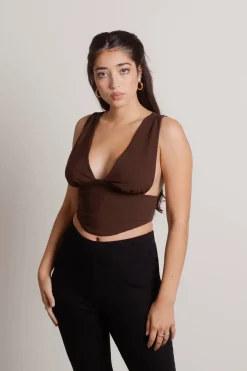 Tobi Avery Bustier Top - Black